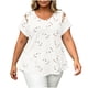 thumbnail image 5 of Neewe Womens Tops Short Sleeve T Shirts Print Dressy Casual Round Neck Summer Clothes Outfits Blouses Loose Fit, 5 of 6
