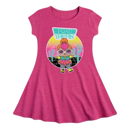 

LOL Surprise! Dolls - Road Trippin - Neon QT - Toddler & Youth Girls Fit & Flare Dress