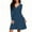 Blue, variant on Levmjia Womens Dresses V-Neck Long Sleeves Fashion Solid Color Slim Fit Sanding Comfortable Casual Tunic Dress