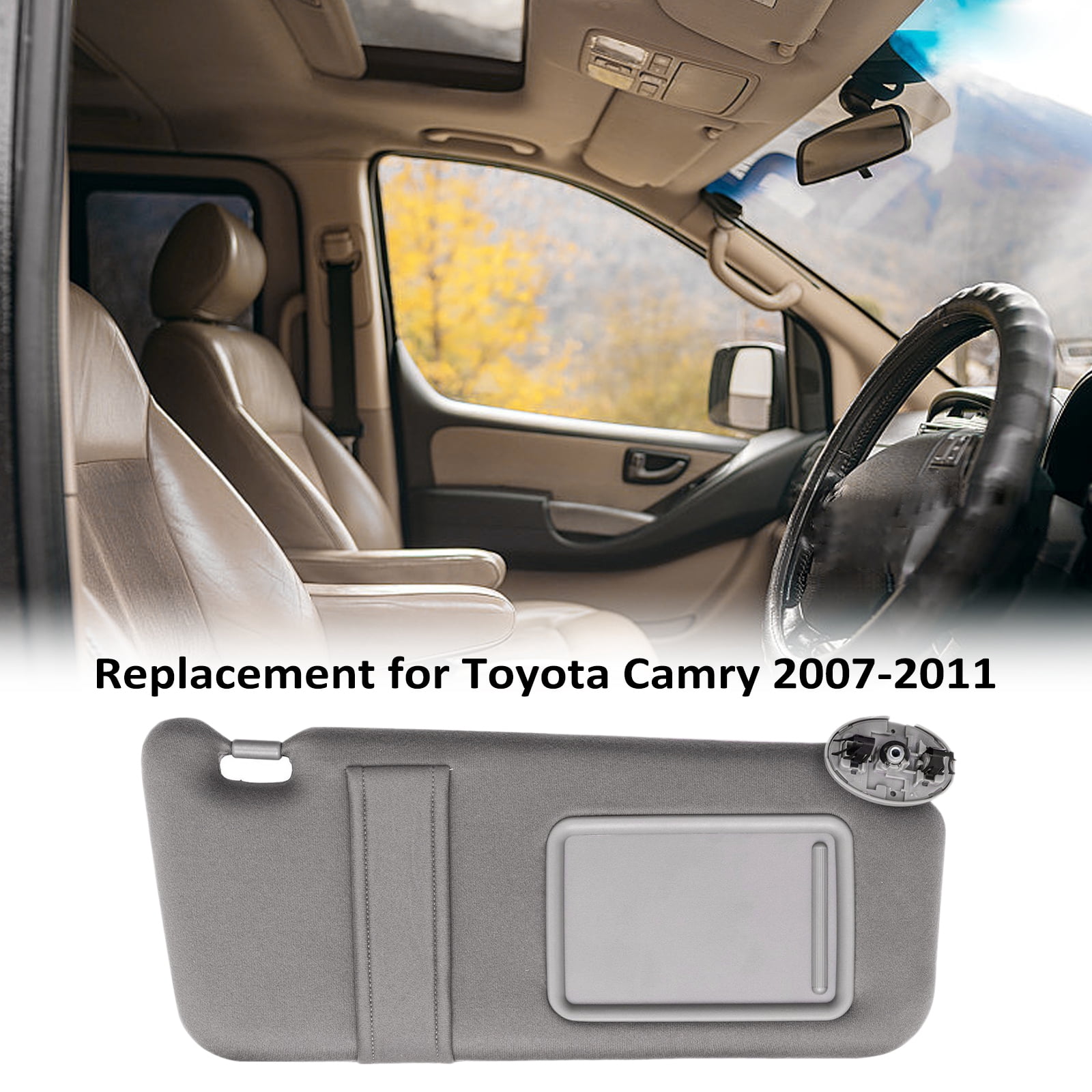 SAILEAD AUTO Left Driver Side Sun Visor Fit for Toyota Cary 2007 2008