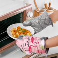 thumbnail image 3 of La manopla resistente al calor del horno fija la manopla del horno, guantes de cocina para cocinar, hornear, barbacoa, 3 of 3
