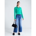 thumbnail image 2 of Free Assembly Women's and Women's Plus Polo Sweater with Long Sleeves, Lightweight, Sizes XS-4X, 2 of 5