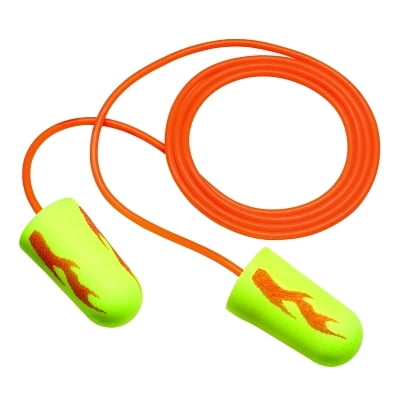 

E-A-Rsoft Yellow Neon Blasts Foam Earplugs Polyurethane Yellow Corded | 1 Box of 200 Pair