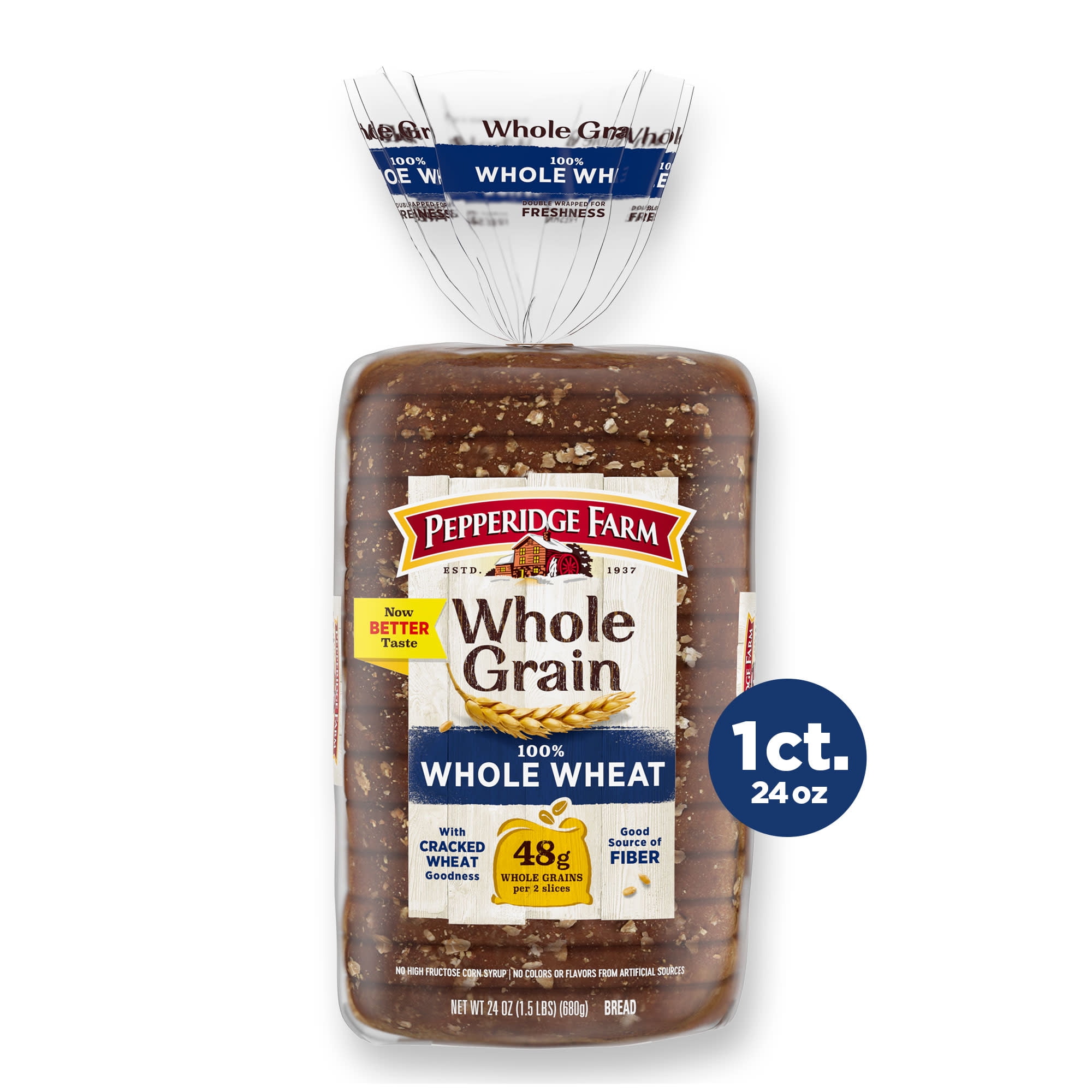 Pepperidge Farm Whole Grain 100% Whole Wheat Bread, 24 oz. Loaf