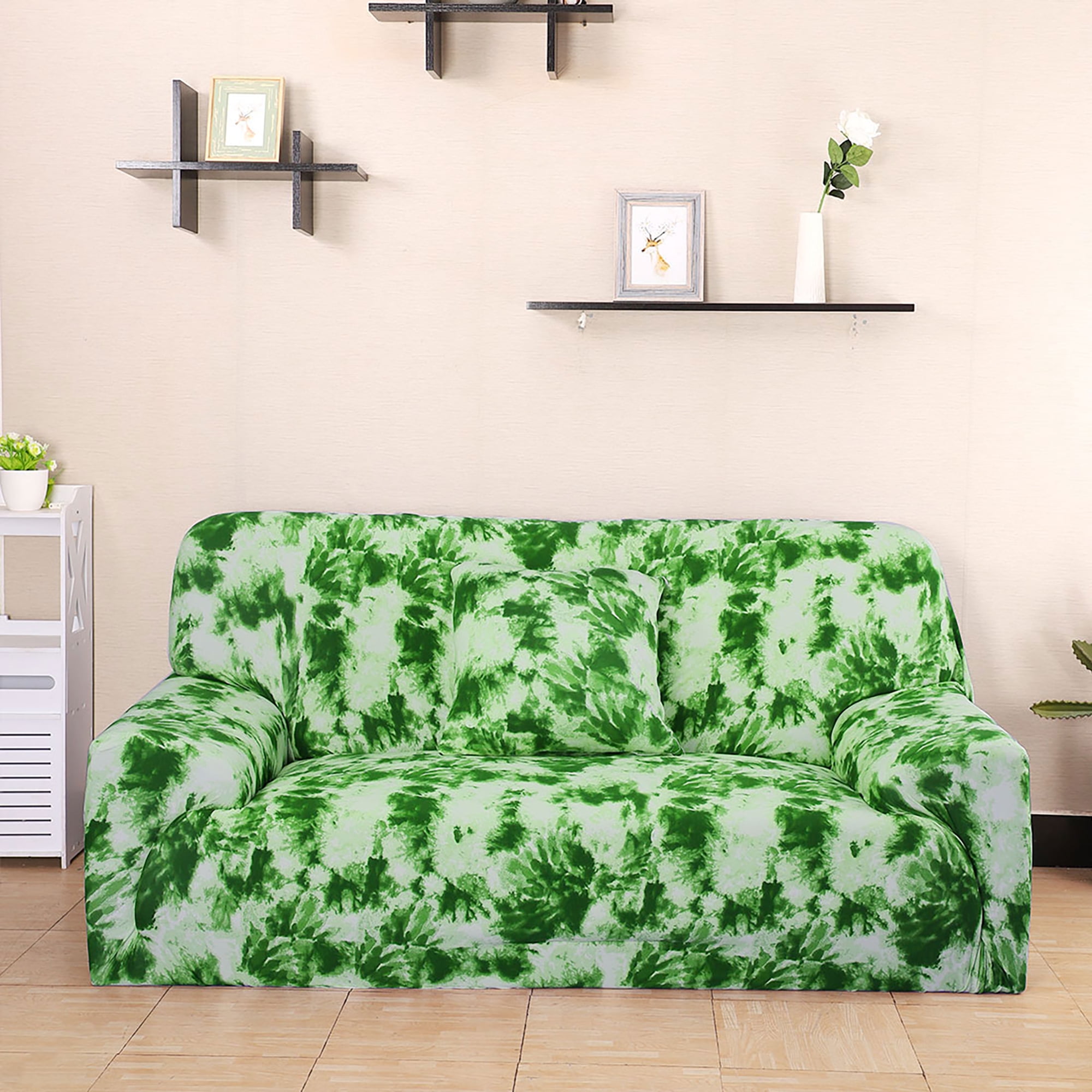 Piccocasa Soft Floral Stretch Sofa Slipcovers 3seater 69" 86