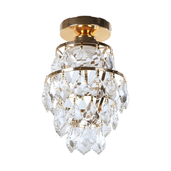 EGNMCR Chandelier Crystal Ceiling Light Semi Mount Ceiling Lighting Fixture Modern Crystal Ceiling Lamp ceiling fan