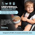 thumbnail image 3 of Silicone Cup Holder Tray for Car Seat, Booster Seat, Stroller - Carseat Cup Holder Snack Tray - Car Seat Tray for Kids Travel - Cup Holder Food Tray - Toddler Car Seat Accessories - Midnight 1 Pack, 3 of 7