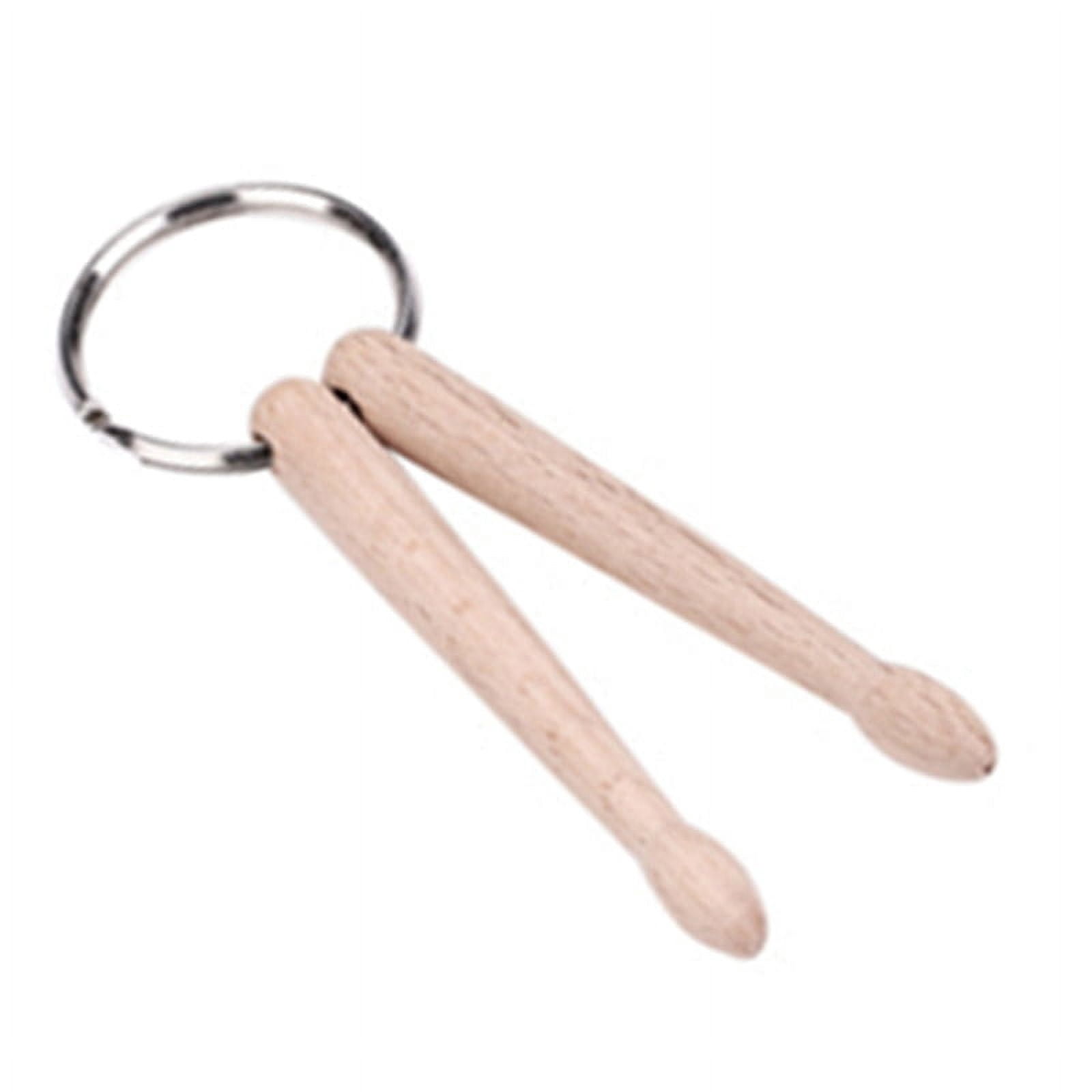 90X Mini Drum Stick Key Chain Wooden Drum Stick Key Ring Percussion Stick Buckle Ring Drumstick Jewelry