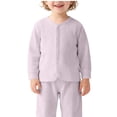 thumbnail image 1 of RXMEKW Ruffle Shoulder Cardigan For Baby Girls Long Sleeve Button Front Knit Top For Infants Cream White Light Pink Pale Blue, 1 of 7