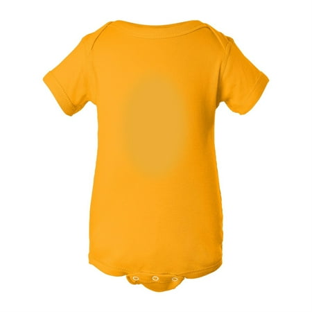 

Rabbit Skins - Infant Baby Rib Bodysuit - 4400 - Gold - Size: 6M