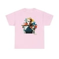 thumbnail image 2 of Unisex Heavy Cotton T-Shirt Super Model & Trains 009, 2 of 7