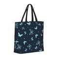thumbnail image 2 of Naloa Beautiful Butterflies Tote Bag for Women, Foldable Tote Bag With Zipper, Large Shoulder Bag, Top Handle Handbag for Travel, Work, Shopping, 2 of 9