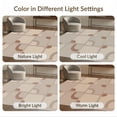 thumbnail image 7 of ODIKA 4'x6' Clay And Sand Pink Geometric Design Washable Area Rug Modern Abstract Pattern with Curved Motifs Stain Resistant, Low Pile, Easy Care for Dorm Room, Small Living, 7 of 7