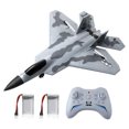 thumbnail image 1 of RC Airplane 2.4GHz RC Plane Gliding F22 Modelo de avión EPP Juguetes de vuelo para adultos Niños Abanopi Gris/2 baterías, 1 of 7