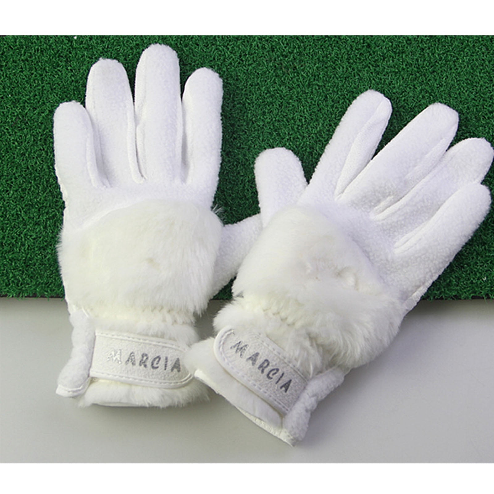 Techinal Fashion Women Winter Warm Gloves Faux Fur Suede Touch Gloves Thick Plus Velvet Embroidery Female Driving Skiing Gloves