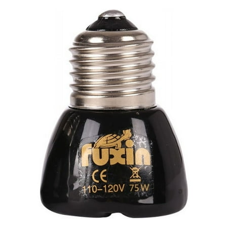 75W Ceramic Heat Lamp,Black Infrared Bulb Emitter Lamp Infrared Heat Bulb for Pet Coop Heater Reptile Chicken Lizard Turtle Brooder Bulb Temperature Adjustable No Harm No Light