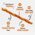 thumbnail image 2 of Good ’n’ Fun Triple Flavor Twists, Rawhide Chews for All Dogs Made with Chicken, Peanut Butter Flavor and Pork, 18 Count, 2 of 6