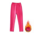thumbnail image 4 of yocbz Girls Fleece Lined Leggings Winter Thermal Warm Clothes Running Thick Pants Cold Weather for Kids 18-24 Months,Size for Hot Pink, 4 of 7