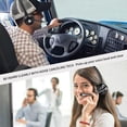 thumbnail image 4 of Auriculares de negocios HD micrófono ajustable Alcance de 328 pies Auriculares de teléfono inalámbricos livianos negros Sonido claro Oreja única para centro de llamadas, 4 of 8