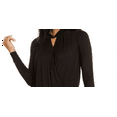 thumbnail image 2 of Thalia Sodi Women's Twist Neck Crossover Top Black Size X-Small, 2 of 3