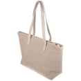 thumbnail image 3 of OFFIGAM Women's Beige Straw Tote Bag - Stylish Outdoor Travel & Party Handbag, Lightweight and, 3 of 7