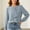 *Blue, variant on ClodeEU Women's Mock Neck Ruffle Front Long Sleeve Chiffon Shirt,Solid Elegant Office Dress Blouse Blue,Women's Plus L