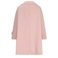 thumbnail image 4 of WCMZJ Women Winter Fall Single Breasted Pea Coat Bussiness Work Trend Coat Overcoat Long Sleeve Lapel Jacket Outerwear Pink S, 4 of 5