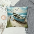 thumbnail image 2 of Pratyus Beach Seagull Boat Pillow Cushion Covers for Sofa Couch Bedroom Car Home Decor Aesthetic Decorative 1PC 24x24in, 2 of 5