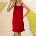thumbnail image 6 of QUOTAY Girls Beach Swim Cover Up Summer Sleeveless Tank Dress for Age 4-14 Years Girls Dresses Red,120, 6 of 6