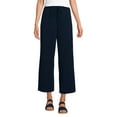 thumbnail image 3 of Lands' End Women's Petite Sport Knit Elastic Waist Wide Leg Crop Pants, 3 of 3