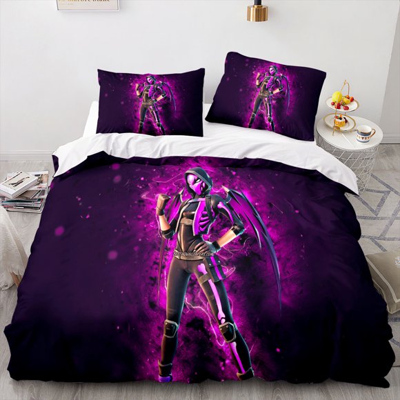 Fortnite Literie Housse de Couette 3D, Microfibre, Ensemble de Literie de Jeu de Dessin Animé, Convient aux Garçons et aux filles-SinKeeU