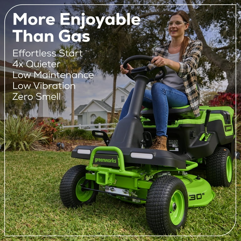 Greenworks 60V 30 CrossoverT Riding Lawn Tractor with 2 8.0 Ah 2 4.0 Ah Batteries 600 Watt Charger 7421902 Walmart