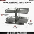 thumbnail image 2 of Rev-A-Shelf 53PSPE-18SC-GR Modern 32-5/8"W Soft Close Pull Out Swivel Two Tier 4 Shelf, 2 of 7