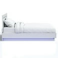 thumbnail image 2 of Furniture of America Malva Solid Wood Queen Bed with LED Light in White, 2 of 6