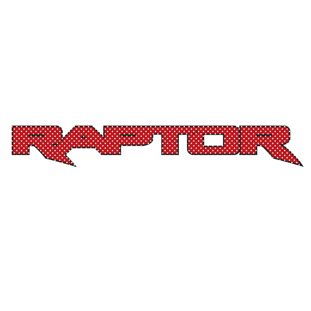 iPick Image for Ford F150 Raptor 2017 up in Red Perforated Unobstructed View 12 Vinyl Window Film Adhesive Wrap Graphic Decal, Official Licensed