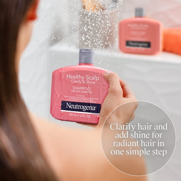 Neutrogena Exfoliating Shampoo for Oily Hair and Scalp, Pink