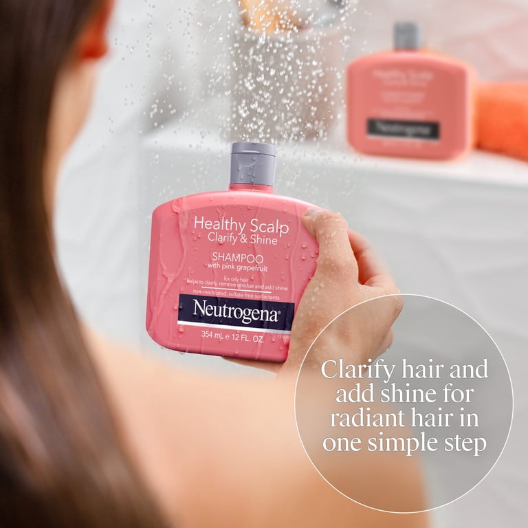 Neutrogena Exfoliating Shampoo for Oily Hair and Scalp, Pink