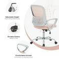 thumbnail image 5 of Gianna Ergonomic Mid-Back Mesh Desk Chair with Plush Armrests and Cushion for Home Office Comfort, Pink, 5 of 7