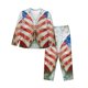 thumbnail image 1 of Balery Patriotic Butterfly Floral Conjunto de Pijama con Estampado para Mujer, Conjunto de Dos Piezas con Manga Larga, Ropa de Dormir Suave con Bolsillos, Pijamas Cómodos-Small, 1 of 7