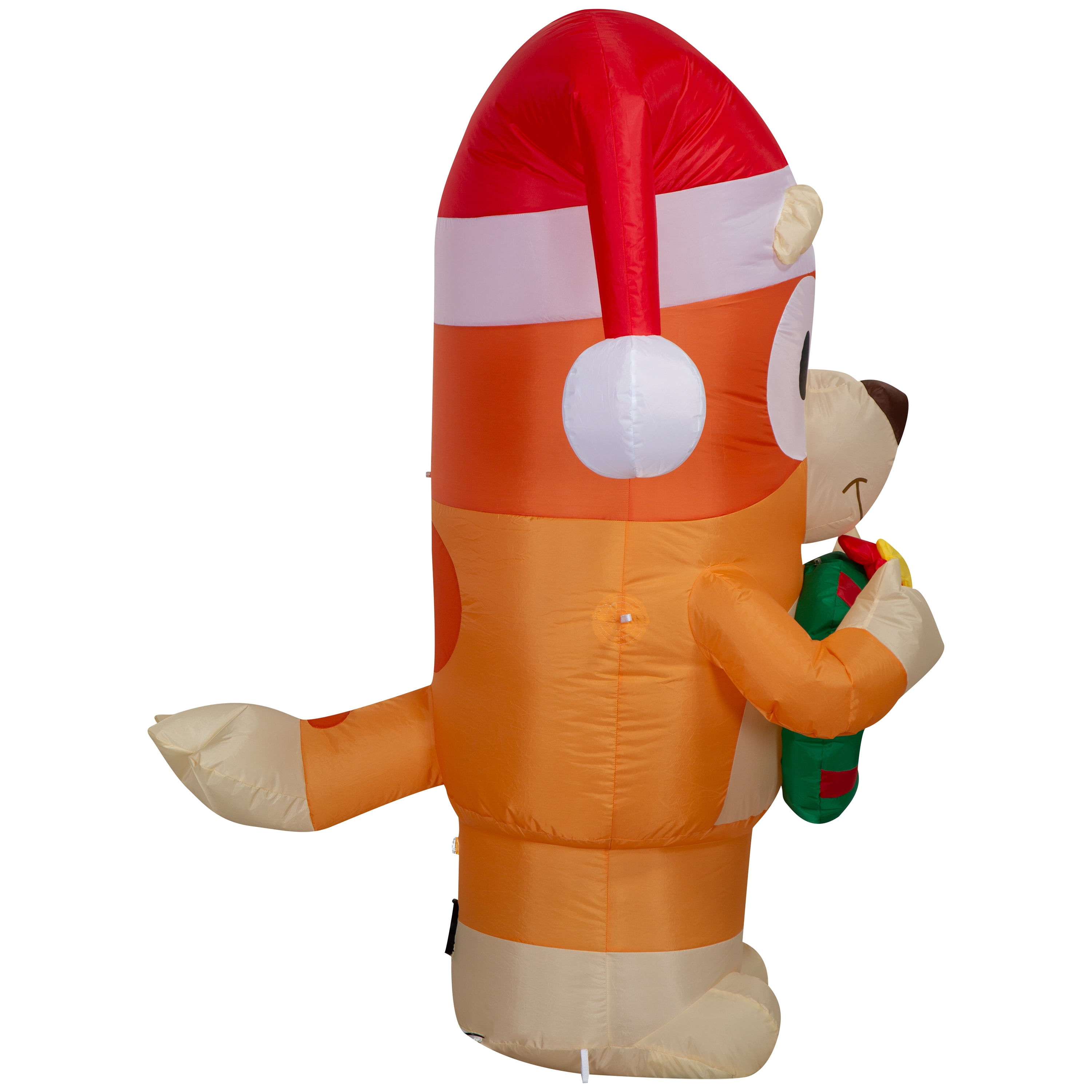 Christmas Bingo from Bluey Holding Wreath Airblown Yard Inflatable LED Christmas Decoration 5 ft