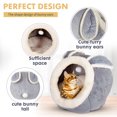 thumbnail image 3 of PinkSheep Cat Bed Cave Cat House Bed Pet Bed with Cushion for Small Medium Indoor Cats Dogs Gray, 3 of 10