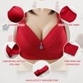 thumbnail image 4 of Penkiiy Women Bras Woman's Fashion Bowknot Printing Comfortable Hollow Out Bra Underwear No Rims Red Bras, 4 of 7