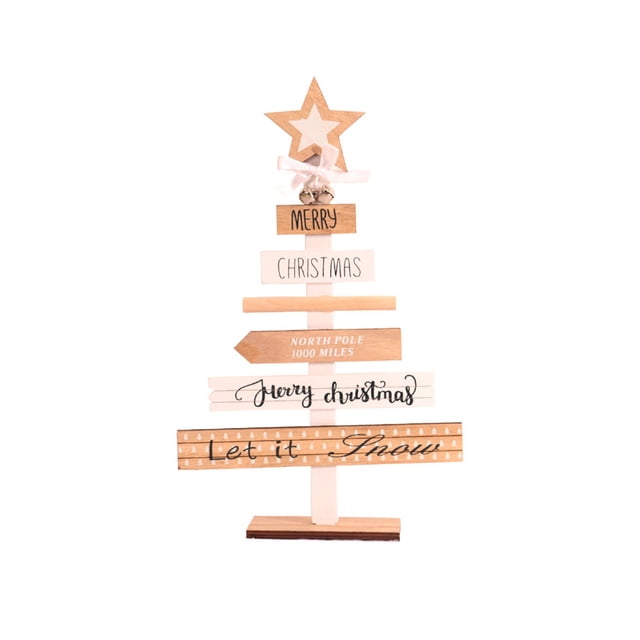Bearachild Decoración en forma de árbol de Navidad para Hotel y oficina en casa, estante de para sala de estar, mesita de noche, adorno de madera, Kits de decoración para fiestas Tipo 1 Bearachild HA070106-01