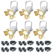 6) Chauvet DJ EVE TF-20 LED Par Wash Stage Theatre Fresnal Display Lights+Clamps