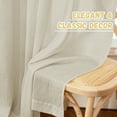 thumbnail image 6 of StangH Sheer Linen Curtains 84 inch Length 2 Panels Set, Natural Flax Linen Semi Sheer Curtains Soft Breathable Light Filtering Farmhouse Drapes for Living Room Sliding Door, W55 x L84, 6 of 8