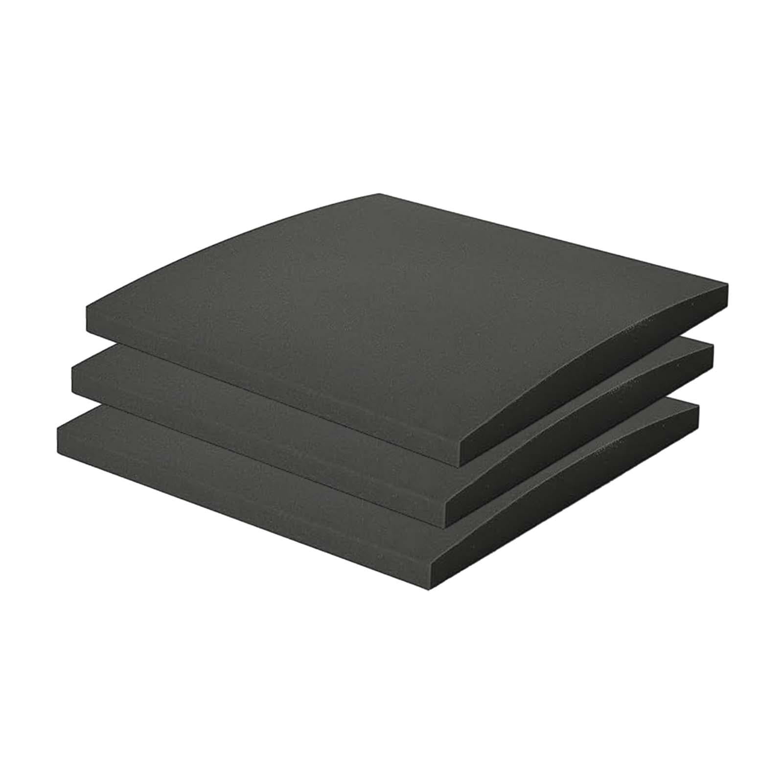 Fancyes 3 Pieces Couch Cushion Support for Sagging Seat Anti Slip Curved Sofa Cushion Support Insert Sponge Pad for Sectional Chair Black hardness 70