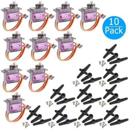 10-pack MG90S Mini Digital Servo Metal Geared Micro Servo Motor for RC Helicopter Plane Boat