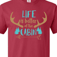 thumbnail image 4 of Inktastic Life Is Better At The Cabin, Deer Antlers, Camping T-Shirt, 4 of 5