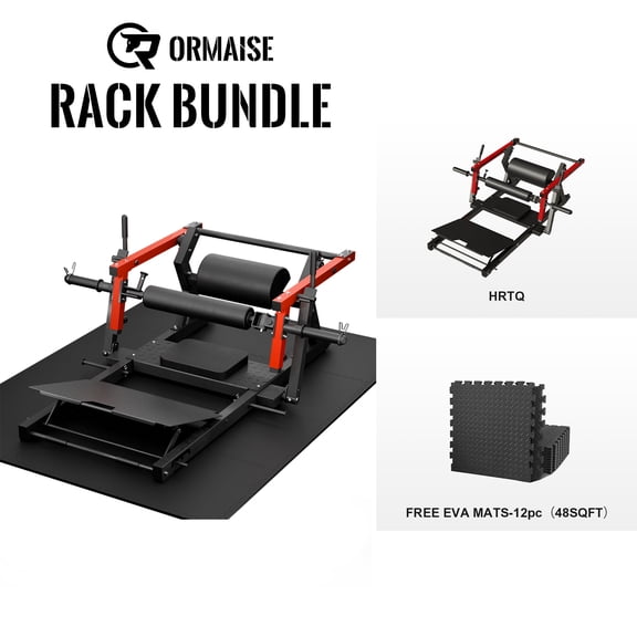 Glute Bridge Machine, Heavy Duty Plate-Loaded Hip Thrust Machine, Glute Drive Machine for Glute Muscles Shaping(Red)