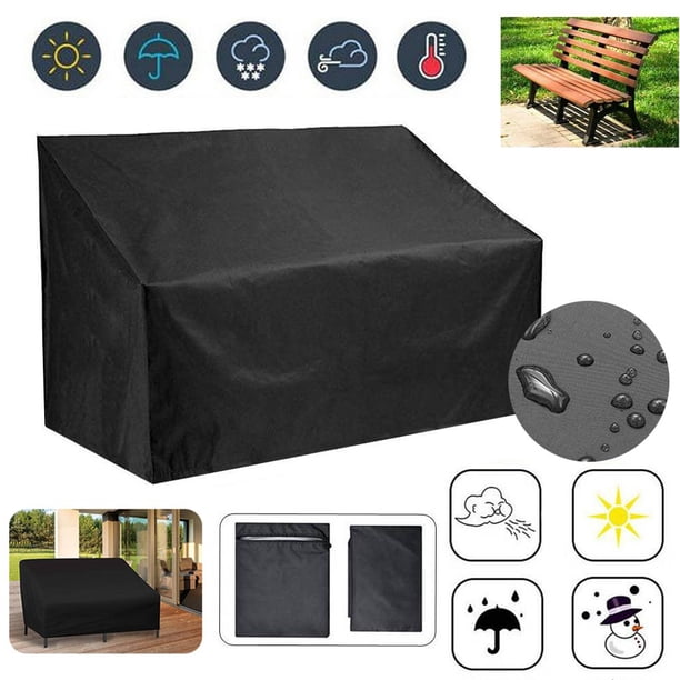 Funda para banco de jardín, impermeable, resistente a la intemperie, fundas protectoras para muebles de jardín, balcón, terraza, banco de parque, banco de madera, tamaño: 4 plazas, 190 x 66 x 89 cm